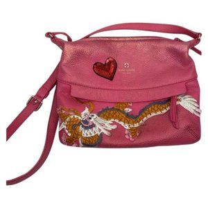 Kate Spade Pink Leather Crossbody With Customized